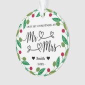 1er Noël personnalisé en tant que Mr & Mrs Photo (devant)