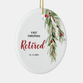 1er Noël personnalisé Ornement à la retraite (Droite)