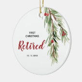 1er Noël personnalisé Ornement à la retraite (Gauche)