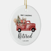 1er Noël personnalisé Ornement à la retraite (Droite)
