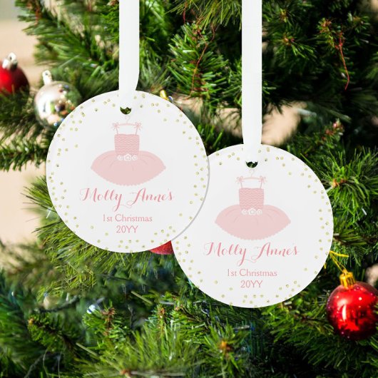 1er Noël Pink & Gold Tutu