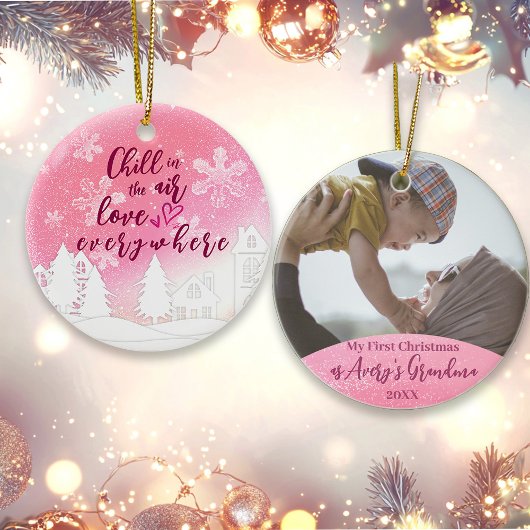 1er Noël rose comme grand-mère Photo