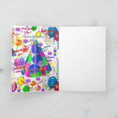 1er octobre Carte de voeux d'anniversaire pliée (Intérieur)