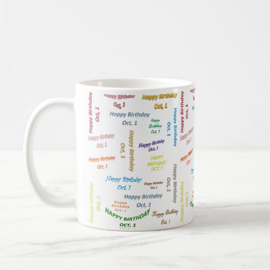 1er octobre Mug (Gauche)