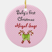 1er ornement de Noël pour bébé personnalisé (Dos)