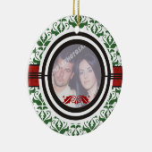 1er Ornement personnalisé de Noël du mariage Coupl (Droite)