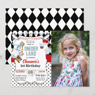 1er Premier Anniversaire Invitation Alice au Pays