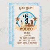 1er Rodéo Invitation Anniversaire (Devant / Derrière)