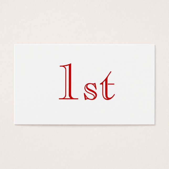 1er. Rouge et blanc. Un design simple et agréable. (Devant)