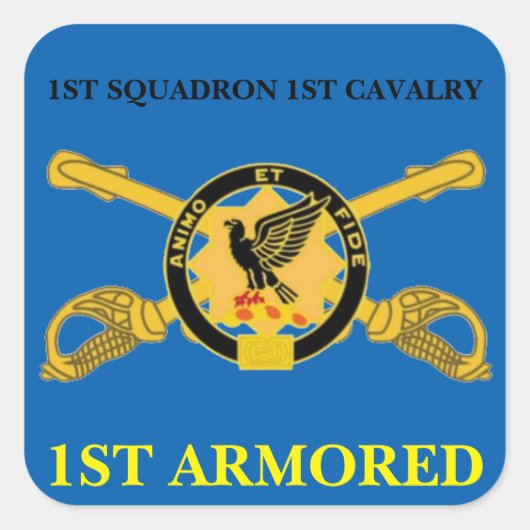 1ER SQUADRON 1ER CAVALRY 1ER STICKERS ARMÉS (Devant)
