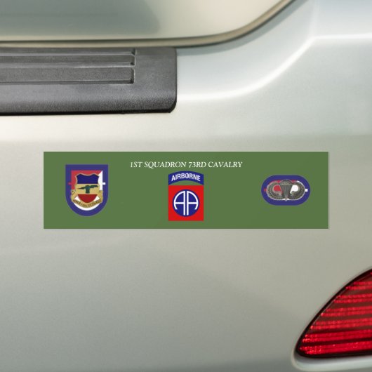 1ER SQUADRON 73E CAVALRY BUMPER STICKER (En voiture)