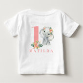 1er t-shirt d'anniversaire d'éléphant (Dos)