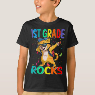 1ère année Rocks Chat Retour à l'école T-shirt