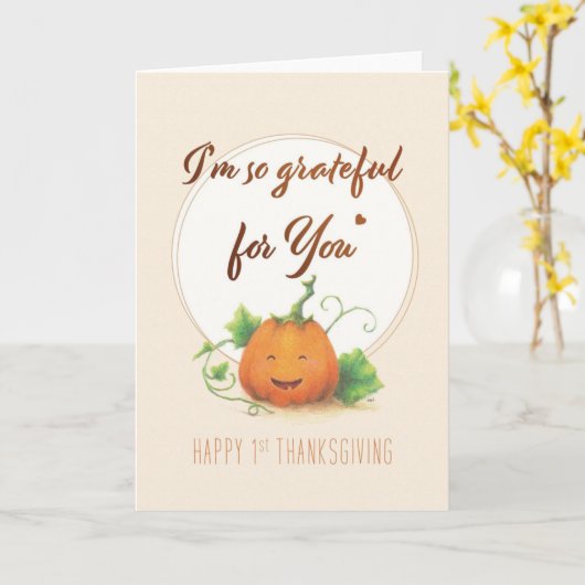 1ère carte d'action de grâces (Fleur jaune)