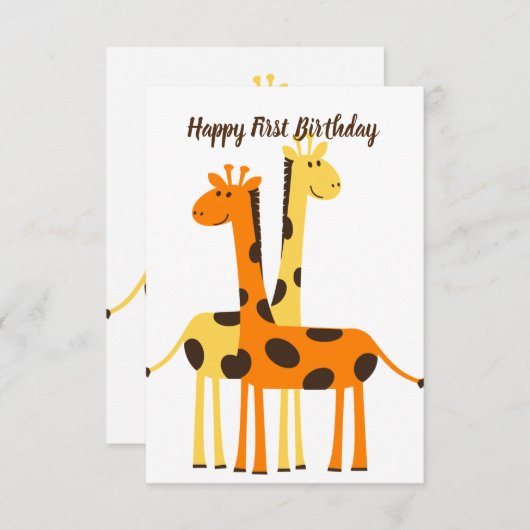 1ère carte d'anniversaire (Devant / Derrière)