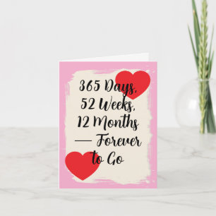1ère carte d'anniversaire de mariage Papier premie