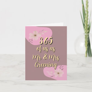1ère carte d'anniversaire de mariage Papier premie