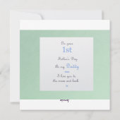 1ère carte de la fête des pères de bébé à papa (Dos)