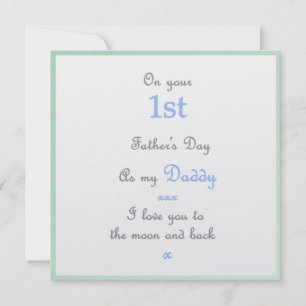 1ère carte de la Fête des Pères de Bébé à Papa