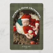 1ère carte de Noël pour bébé | Olive en photo uniq (Devant)