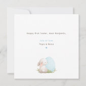 1ère carte de Pâques lapin, petit-fils carte de Pâ (Dos)