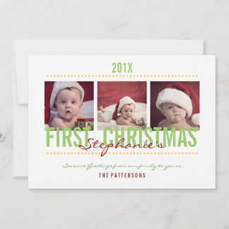 1ère carte photo de Noël pour bébé