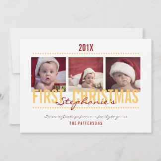 1ère carte photo de Noël pour bébé