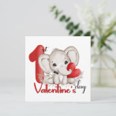 1ère carte Saint Valentin pour un bébé garçon (Debout devant)