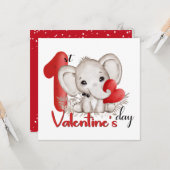 1ère carte Saint Valentin pour un bébé garçon (Devant/Arrière en situation)