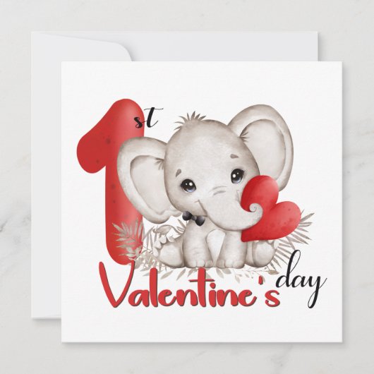 1ère carte Saint Valentin pour un bébé garçon (Devant)