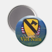 1ère cavalerie vietnam air gravier patch Magnet (Recto/Verso)