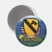 1ère cavalerie vietnam air gravier patch Magnet (Recto/Verso)