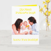 1ère Cravate de Fête des pères...ed Ensemble Carte (Fleur jaune)