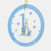 1ère décoration photo de Noël du bébé garçon Rabbi (Gauche)