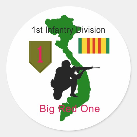 1ère division d'infanterie Stickers vietnamiens (Devant)