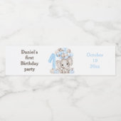 1ère fête d'anniversaire | Garçon | Étiquette de b (Étiquettes simples)