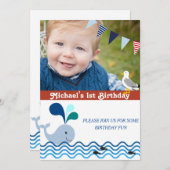 1ère fête d'anniversaire, Invitation nautique (Devant / Derrière)