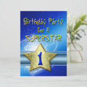 1ère fête d'anniversaire Invitation pour une super (Debout devant)