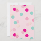 1ère FÊTE D'ANNIVERSAIRE INVITATION spot de confet (Dos)