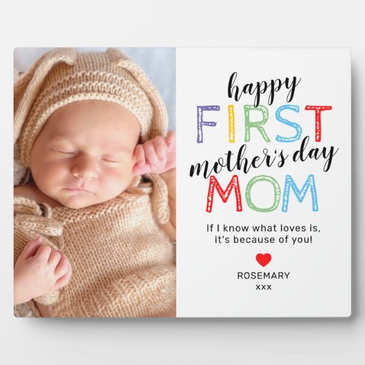 1ère Fête des Mères Plaque photo cadeau (Devant)