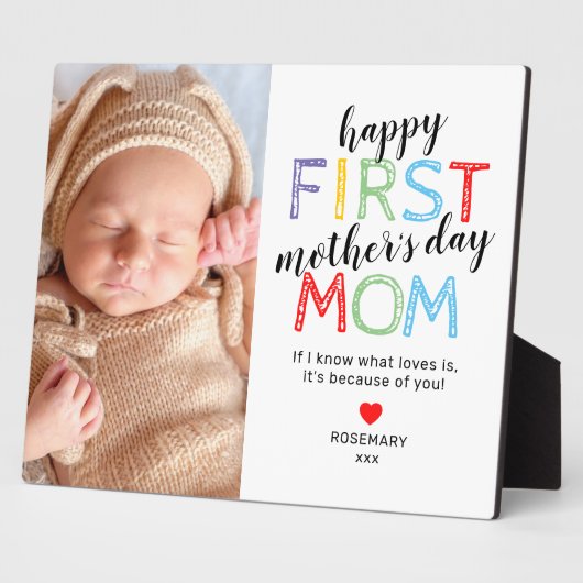 1ère Fête des Mères Plaque photo cadeau (Côté)