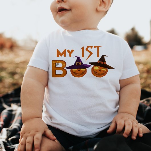 1ère Illustration d'Halloween T-shirt bébé