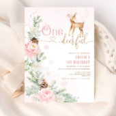 1ère invitation à un cerf-de-1er anniversaire. Cer