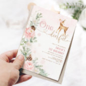 1ère invitation à un cerf-de-1er anniversaire. Cer