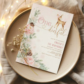 1ère invitation à un cerf-de-1er anniversaire. Cer