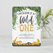 1ère invitation d'anniversaire, Wild One, animal d (Debout devant)