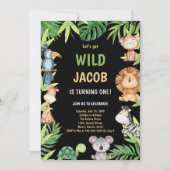 1ère Invitations d'anniversaire Wild One (Devant)