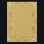 1ère Mariage d'or en ocre nappe<br><div class="desc">J'ai conçu ce chiffon de table dédié à leur 1er anniversaire de mariage avec un clin d'oeil au cadeau traditionnel de l'or dans cette couleur ocre,  pour marquer leur jalon.</div>