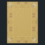 1ère Mariage d'or en ocre nappe<br><div class="desc">J'ai conçu ce chiffon de table dédié à leur 1er anniversaire de mariage avec un clin d'oeil au cadeau traditionnel de l'or dans cette couleur ocre,  pour marquer leur jalon.</div>