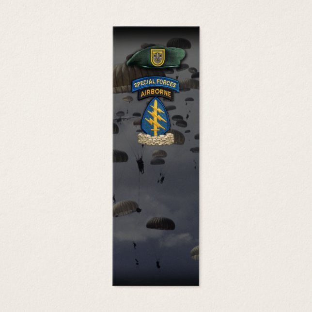 1ère marque-page des forces spéciales Green Berets (Devant)